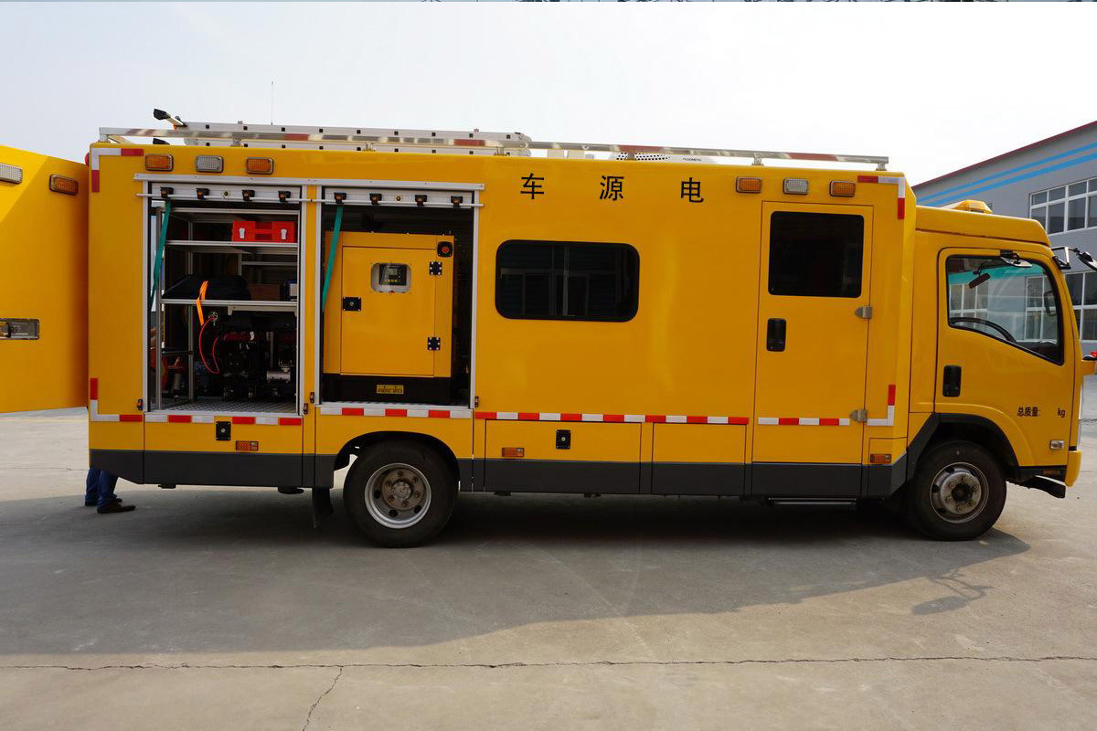 寒亭发电机租赁施工现场